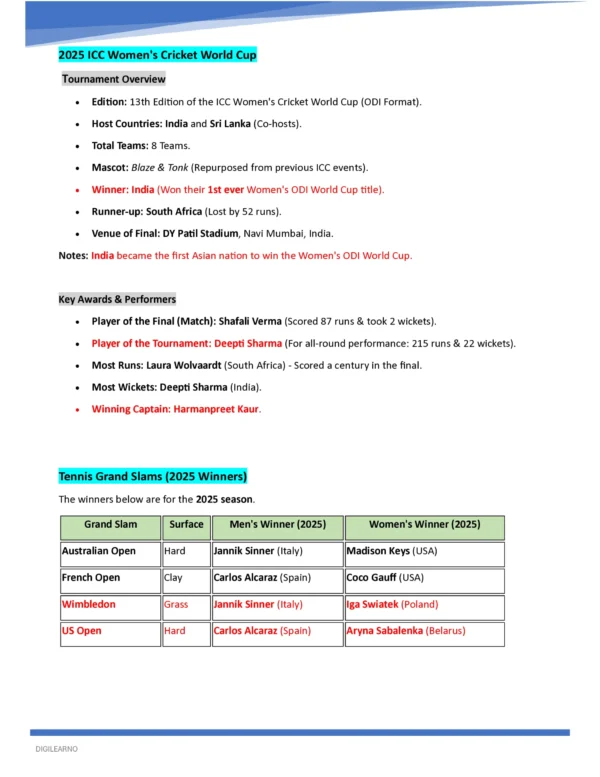 One Year Current Affairs 2025 (English) | Jan–Dec | Exam-Ready Edition 2026