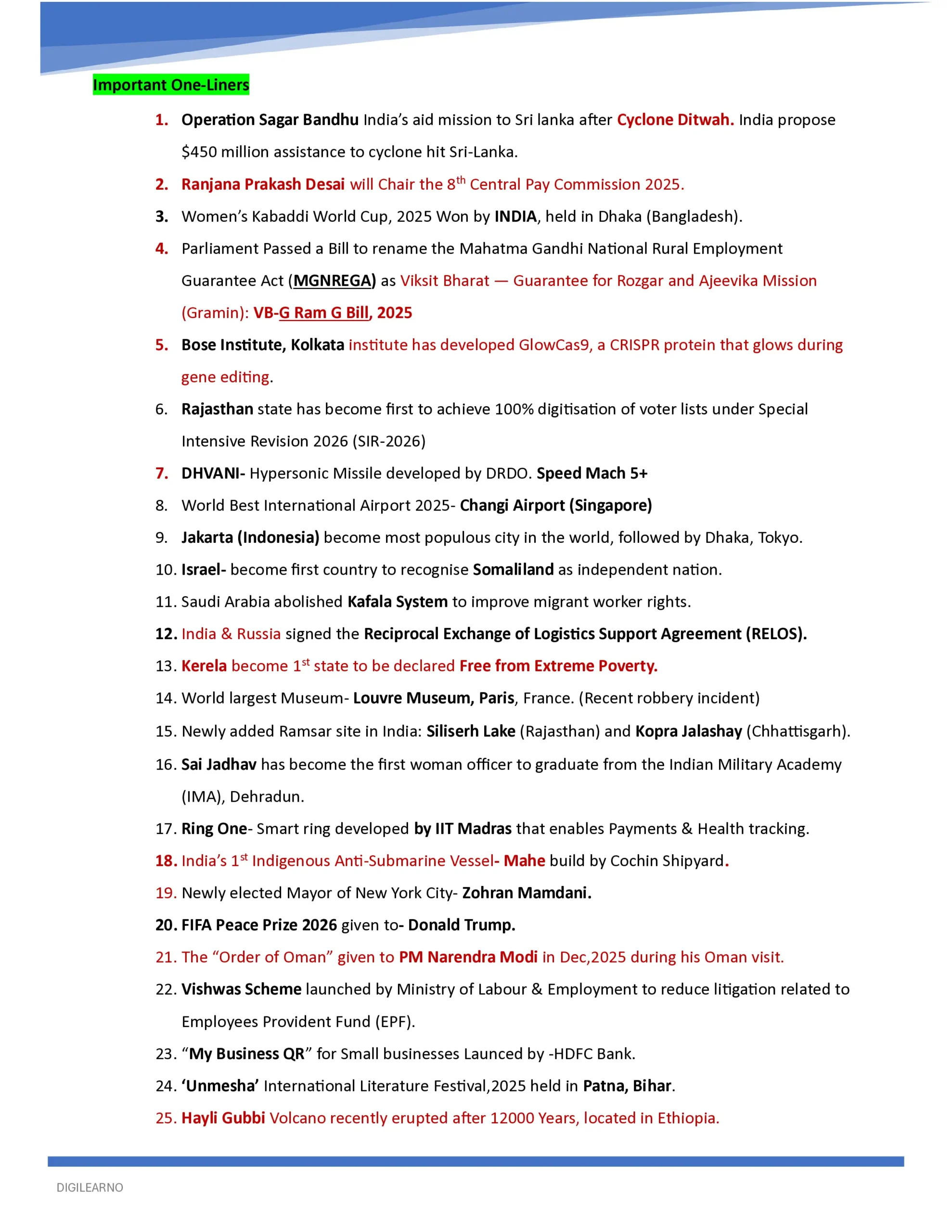 One Year Current Affairs 2025 (English) | Jan–Dec | Exam-Ready Edition 2026 - Image 11