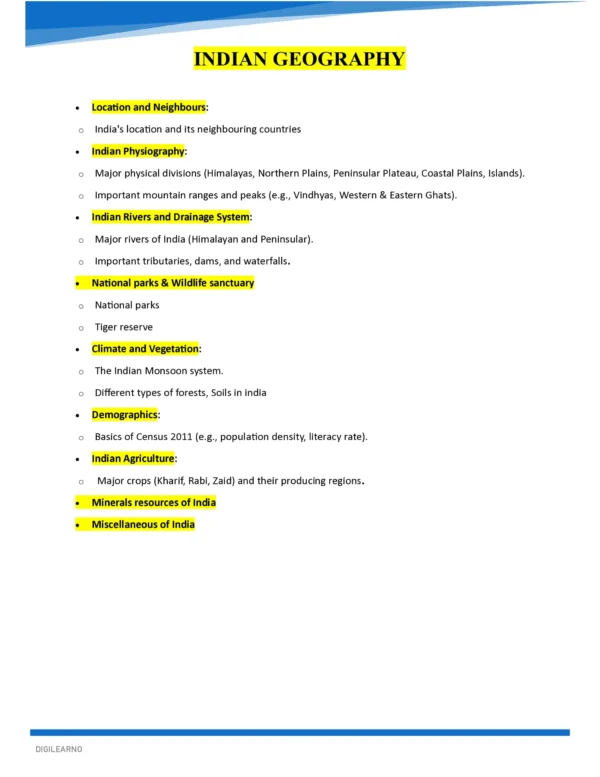 INDIAN GEOGRAPHY- COMPREHENSIVE GUIDE 2026