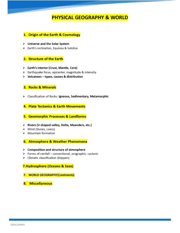 PHYSICAL GEOGRAPHY & WORLD- COMPREHENSIVE GUIDE 2026