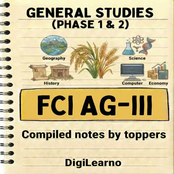 FCI AG-III (PHASE I & II) - GENERAL STUDIES - 08 E-Books