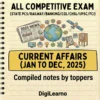 One Year Current Affairs 2025 (English) | Jan–Dec | Exam-Ready Edition 2026