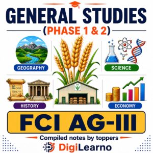 FCI AG-III (PHASE I & II) - GENERAL STUDIES - 08 E-Books